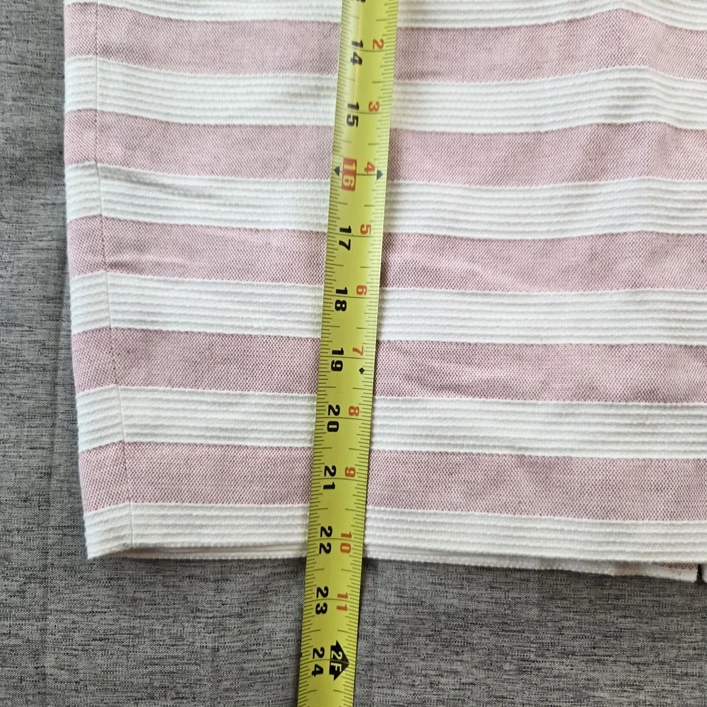 LOFT Women's A-line Knee Length Lined Skirt Back Zip Vented‎ Pink White Size 4